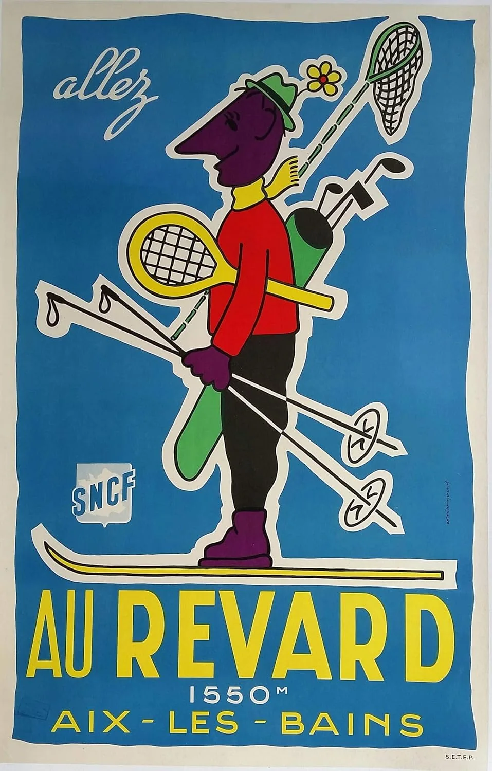 Affiche Mont Revard Aix Les Bains 50×70cm