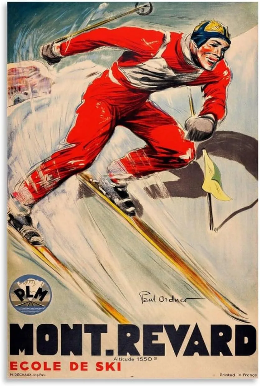 KVIINKD Mont Revard Poster Vintage Ski | 40x60cm